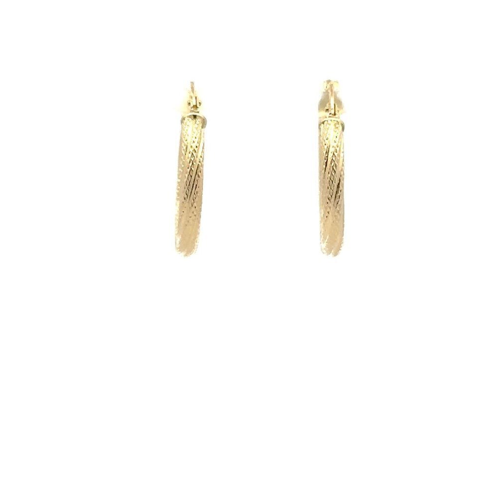 18K Yellow Gold Earrings Hoops 1.63 grams